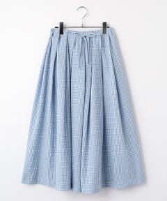 Mademoiselle NON NON / マドモアゼルノンノン ロング・マキシ丈スカート | サッカーギンガム タックスカート