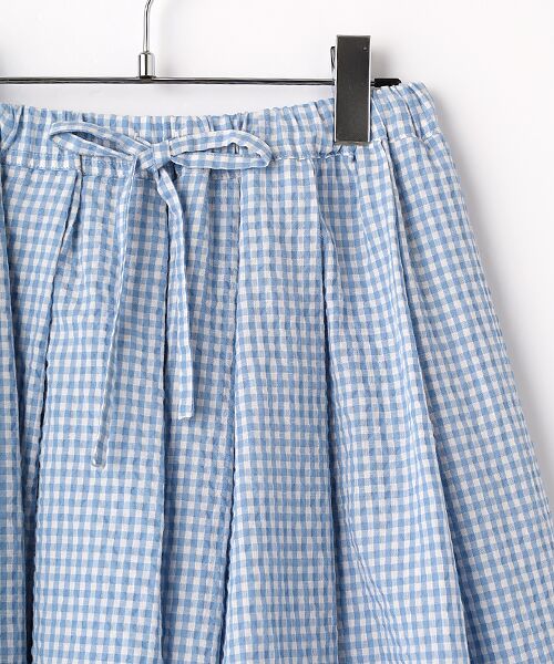 Mademoiselle NON NON / マドモアゼルノンノン ロング・マキシ丈スカート | サッカーギンガム タックスカート | 詳細2