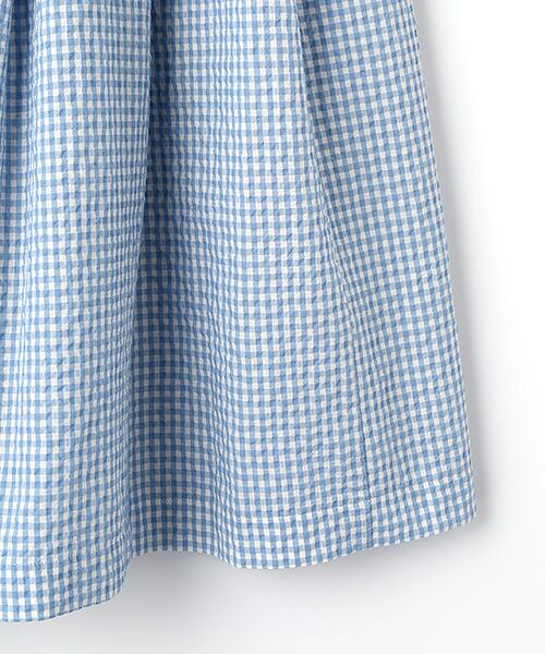 Mademoiselle NON NON / マドモアゼルノンノン ロング・マキシ丈スカート | サッカーギンガム タックスカート | 詳細3