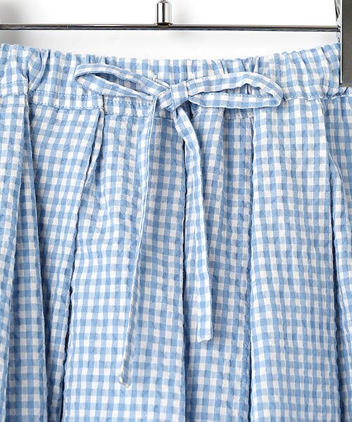 Mademoiselle NON NON / マドモアゼルノンノン ロング・マキシ丈スカート | サッカーギンガム タックスカート | 詳細4