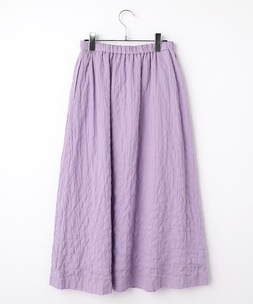 Mademoiselle NON NON / マドモアゼルノンノン ロング・マキシ丈スカート | オーガニックガーゼシャーリング ギャザースカート | 詳細2