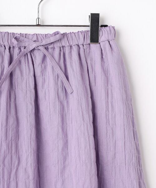 Mademoiselle NON NON / マドモアゼルノンノン ロング・マキシ丈スカート | オーガニックガーゼシャーリング ギャザースカート | 詳細3