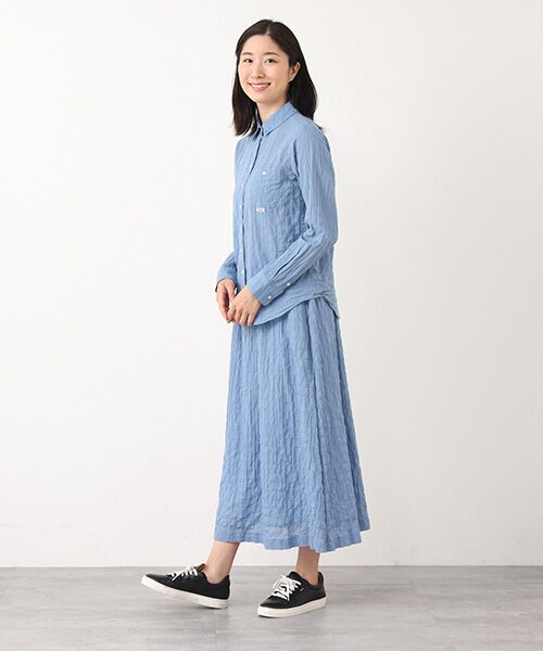 Mademoiselle NON NON / マドモアゼルノンノン ロング・マキシ丈スカート | オーガニックガーゼシャーリング ギャザースカート | 詳細12