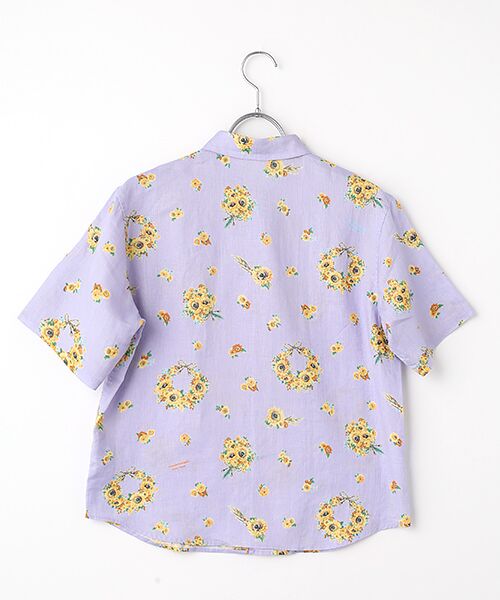 Mademoiselle NON NON / マドモアゼルノンノン シャツ・ブラウス | フラワーリースブーケプリントシャツ | 詳細1