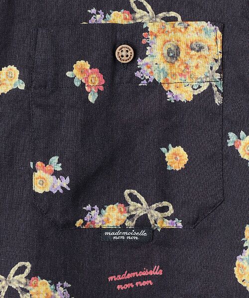 Mademoiselle NON NON / マドモアゼルノンノン シャツ・ブラウス | フラワーリースブーケプリントシャツ | 詳細5