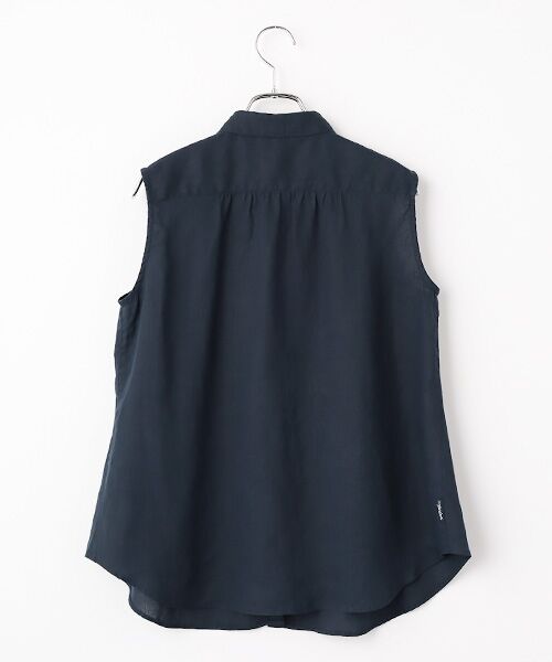 Mademoiselle NON NON / マドモアゼルノンノン シャツ・ブラウス | リネンソフト仕上げ ノースリーブブラウス | 詳細2