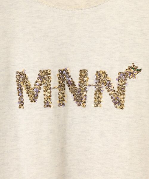 Mademoiselle NON NON / マドモアゼルノンノン Tシャツ | エアーコットン天竺 MNN意匠糸刺繍Tシャツ | 詳細2