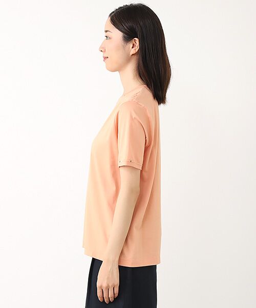Mademoiselle NON NON / マドモアゼルノンノン Tシャツ | エアーコットン天竺 ワッペン&3色ステッチ刺繍Tシャツ | 詳細7