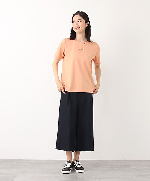 Mademoiselle NON NON / マドモアゼルノンノン Tシャツ | エアーコットン天竺 ワッペン&3色ステッチ刺繍Tシャツ | 詳細9