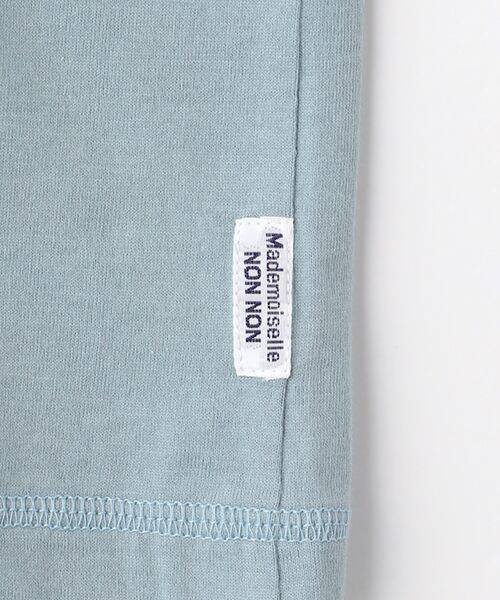 Mademoiselle NON NON / マドモアゼルノンノン Tシャツ | エアーコットン天竺 ワッペン&3色ステッチ刺繍Tシャツ | 詳細7