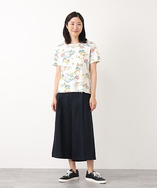 Mademoiselle NON NON / マドモアゼルノンノン Tシャツ | 天竺総柄プリント リゾートハワイTシャツ | 詳細8