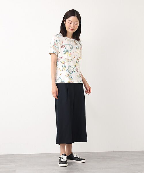 Mademoiselle NON NON / マドモアゼルノンノン Tシャツ | 天竺総柄プリント リゾートハワイTシャツ | 詳細9
