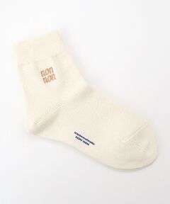 Mademoiselle NON NON / マドモアゼルノンノン ソックス | メンコーマ無地 NON NON刺繍ソックス