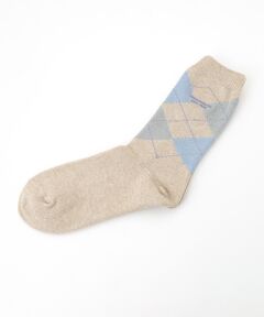 Mademoiselle NON NON / マドモアゼルノンノン ソックス | 綿コーマ アーガイル全面柄ソックス