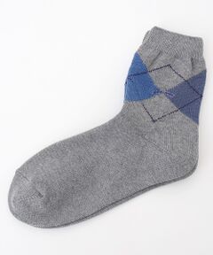 Mademoiselle NON NON / マドモアゼルノンノン ソックス | 綿コーマ アーガイル全面柄ソックス[ショート丈]