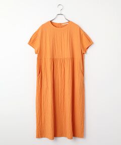 Mademoiselle NON NON / マドモアゼルノンノン ロング・マキシ丈ワンピース | ライトサッカーノーカラーオーバーサイズワンピース