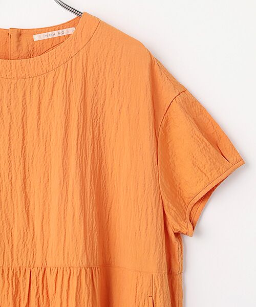 Mademoiselle NON NON / マドモアゼルノンノン ロング・マキシ丈ワンピース | ライトサッカーノーカラーオーバーサイズワンピース | 詳細3