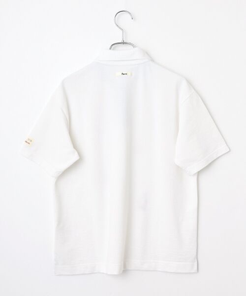 Mademoiselle NON NON / マドモアゼルノンノン ポロシャツ | クールマックスエコメイド鹿の子 ヨット柄アップリケ刺繍入りポロシャツ | 詳細1