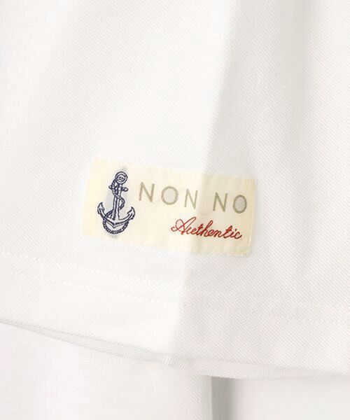 Mademoiselle NON NON / マドモアゼルノンノン ポロシャツ | クールマックスエコメイド鹿の子 ヨット柄アップリケ刺繍入りポロシャツ | 詳細6