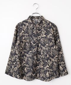 Mademoiselle NON NON / マドモアゼルノンノン シャツ・ブラウス | パッチワークアロハシルエットプリントシャツ[8分袖]