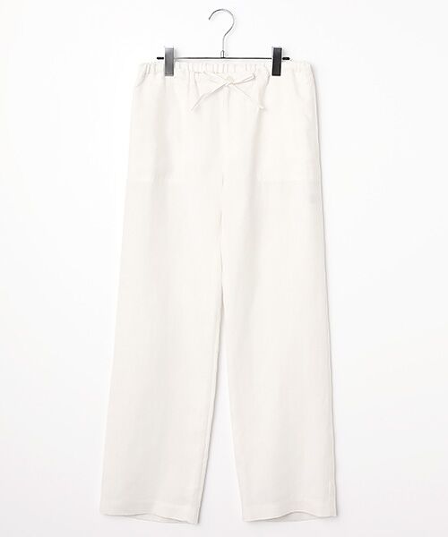 Mademoiselle NON NON / マドモアゼルノンノン その他パンツ | ノルマンディリネン高密度マットCC リラックスパンツ[フルレングス]（シロ）