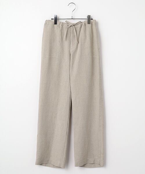 Mademoiselle NON NON / マドモアゼルノンノン その他パンツ | ノルマンディリネン高密度マットCC リラックスパンツ[フルレングス]（キナリ）