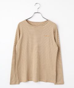 Mademoiselle NON NON / マドモアゼルノンノン Tシャツ | コンパクトヤーンフライスムジ&ボーダー 長袖Tシャツ