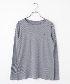 Mademoiselle NON NON / マドモアゼルノンノン Tシャツ | コンパクトヤーンフライスムジ&ボーダー 長袖Tシャツ