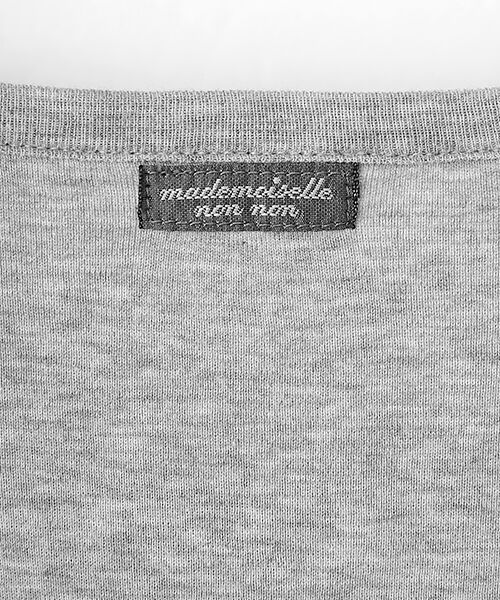 Mademoiselle NON NON / マドモアゼルノンノン Tシャツ | コンパクトヤーンフライスムジ&ボーダー 長袖Tシャツ | 詳細6