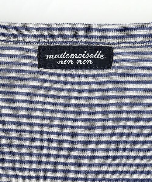 Mademoiselle NON NON / マドモアゼルノンノン Tシャツ | コンパクトヤーンフライスムジ&ボーダー 長袖Tシャツ | 詳細10