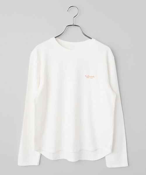 Mademoiselle NON NON / マドモアゼルノンノン Tシャツ | モンサンミッシェル爽 クルーネックTシャツ[長袖]（シロ）