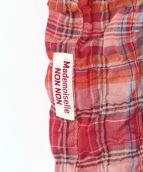 Mademoiselle NON NON / マドモアゼルノンノン シャツ・ブラウス | ローンシャーリングチェックワッシャー ドルマン風フレンチスリーブブラウス | 詳細5
