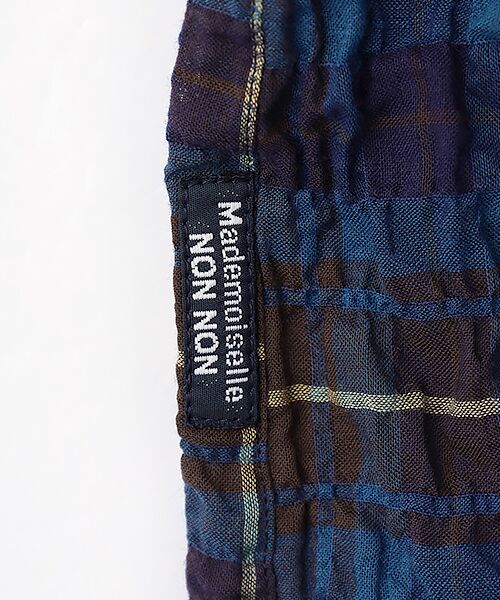 Mademoiselle NON NON / マドモアゼルノンノン シャツ・ブラウス | ローンシャーリングチェックワッシャー ドルマン風フレンチスリーブブラウス | 詳細7