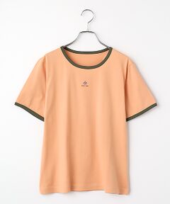 Mademoiselle NON NON / マドモアゼルノンノン Tシャツ | エアーコットン天竺 スリーブカラーアクセントTシャツ