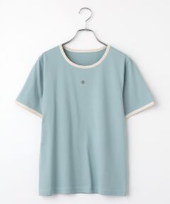 Mademoiselle NON NON / マドモアゼルノンノン Tシャツ | エアーコットン天竺 スリーブカラーアクセントTシャツ