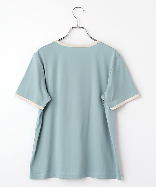 Mademoiselle NON NON / マドモアゼルノンノン Tシャツ | エアーコットン天竺 スリーブカラーアクセントTシャツ | 詳細3