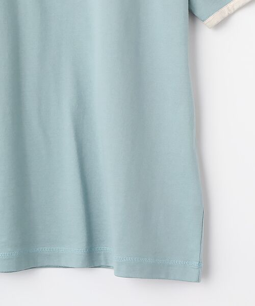 Mademoiselle NON NON / マドモアゼルノンノン Tシャツ | エアーコットン天竺 スリーブカラーアクセントTシャツ | 詳細5