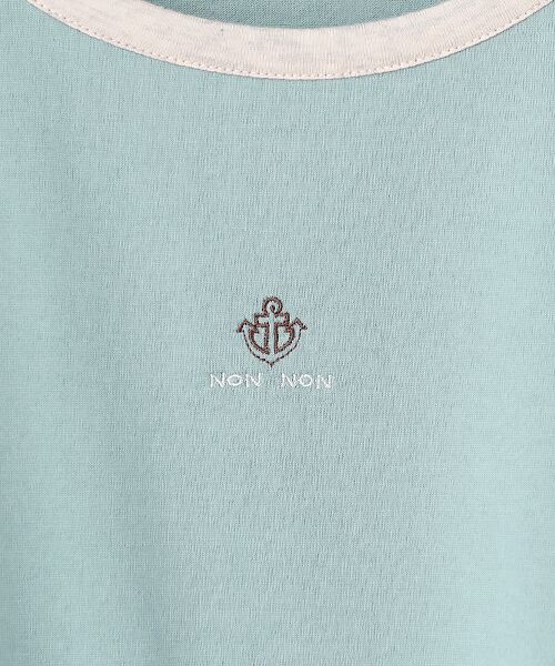 Mademoiselle NON NON / マドモアゼルノンノン Tシャツ | エアーコットン天竺 スリーブカラーアクセントTシャツ | 詳細7