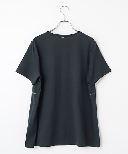 Mademoiselle NON NON / マドモアゼルノンノン Tシャツ | エアーコットン天竺 4色刺繍ロゴ&マリンモチーフTシャツ | 詳細2
