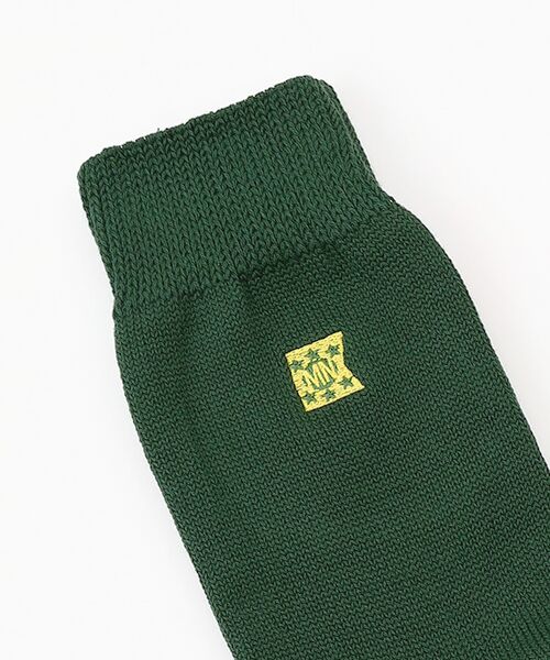 Mademoiselle NON NON / マドモアゼルノンノン ソックス | メンコ―マ無地 フラッグ刺繍ソックス | 詳細3