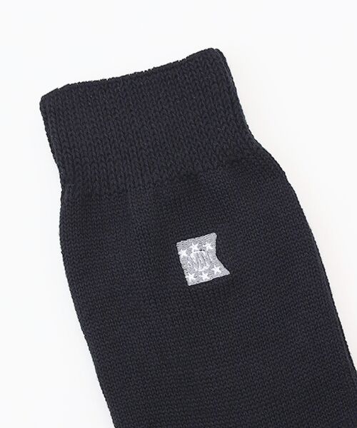 Mademoiselle NON NON / マドモアゼルノンノン ソックス | メンコ―マ無地 フラッグ刺繍ソックス | 詳細5