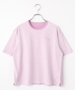 Mademoiselle NON NON / マドモアゼルノンノン Tシャツ | ハイゲージ天竺 バイカラーTシャツ[5分袖]