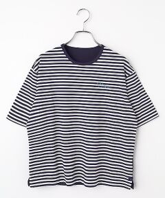 Mademoiselle NON NON / マドモアゼルノンノン Tシャツ | ハイゲージ天竺 バイカラーTシャツ[5分袖]