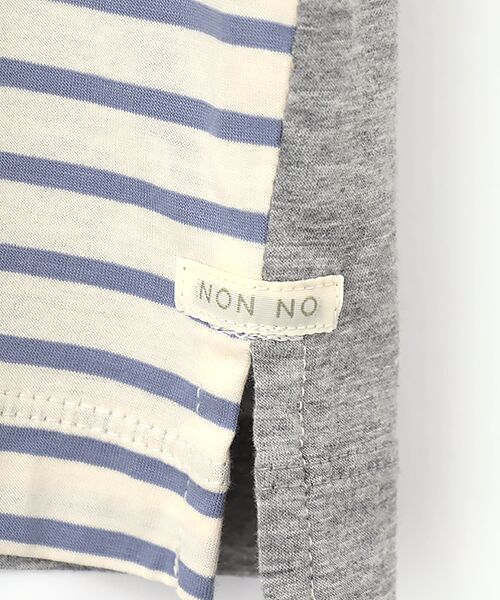 Mademoiselle NON NON / マドモアゼルノンノン Tシャツ | ハイゲージ天竺 バイカラーTシャツ[5分袖] | 詳細4