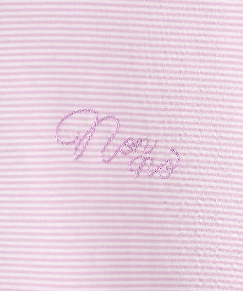Mademoiselle NON NON / マドモアゼルノンノン Tシャツ | ハイゲージ天竺 バイカラーTシャツ[5分袖] | 詳細8