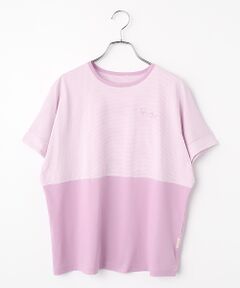 ハイゲージ天竺 ドルマンスリーブバイカラーTシャツ