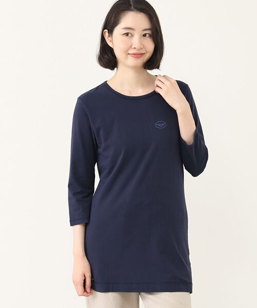 Mademoiselle NON NON / マドモアゼルノンノン カットソー | スヴィン×スライディングベア天竺 カットソーチュニック[8分袖] | 詳細10