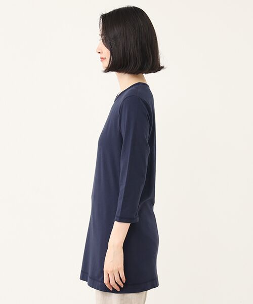 Mademoiselle NON NON / マドモアゼルノンノン カットソー | スヴィン×スライディングベア天竺 カットソーチュニック[8分袖] | 詳細11