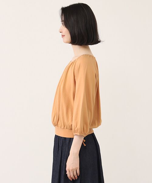Mademoiselle NON NON / マドモアゼルノンノン カットソー | マイルド天竺 広めクルーネックTシャツ[8分袖] | 詳細5