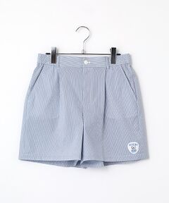 Mademoiselle NON NON / マドモアゼルノンノン ショート・ハーフ・半端丈パンツ | レディースGOLF クールマックスコットンサッカーストライプ＆ギンガム タック入りショートパンツ